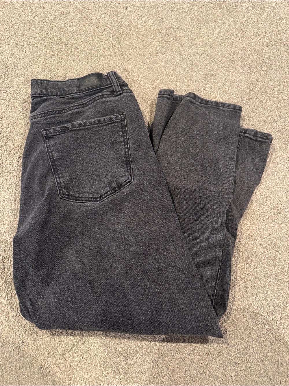 Women's Black Washed Jeans - Barrel Leg